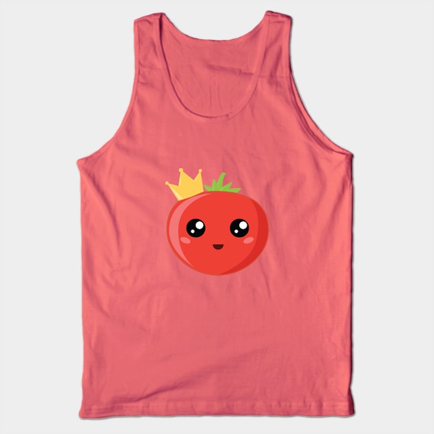 Kawaii Tomato King Tank Top by segogfx